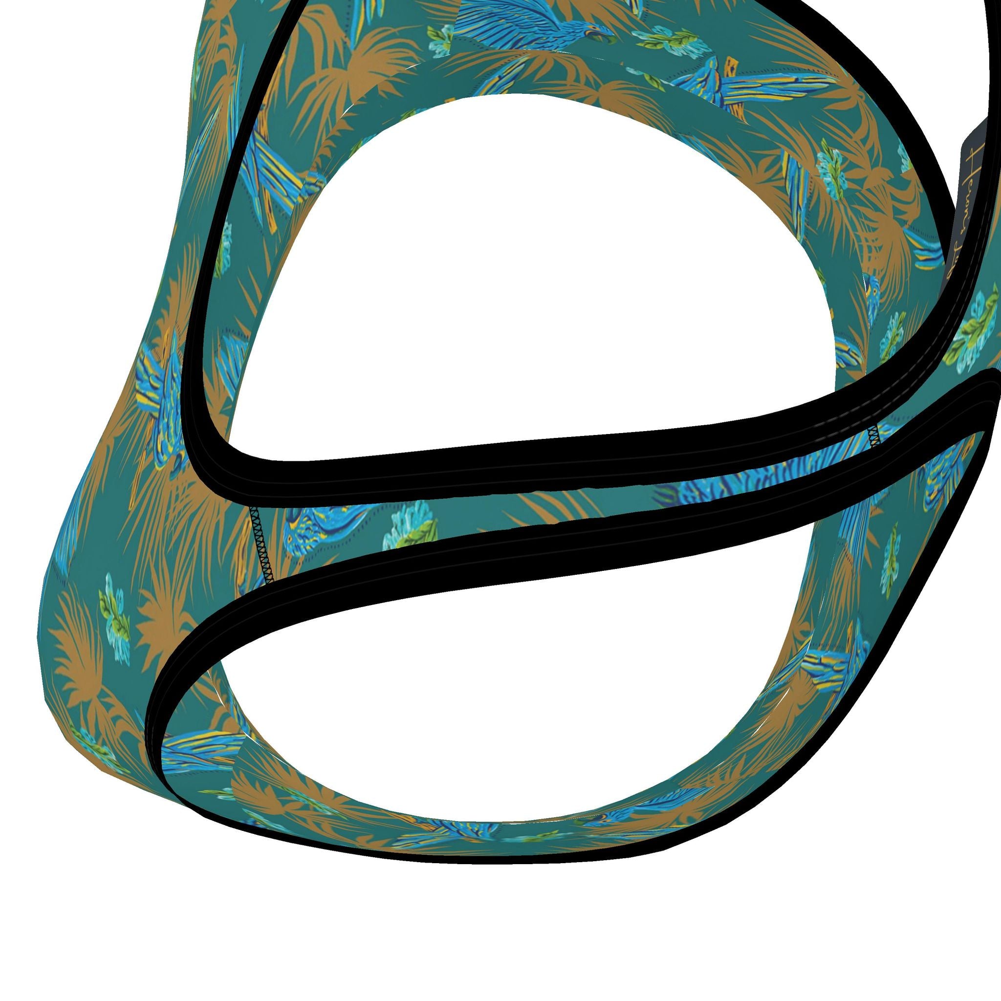 Women's Low Impact Sports Bra — Tropical Macaw Palm Teal