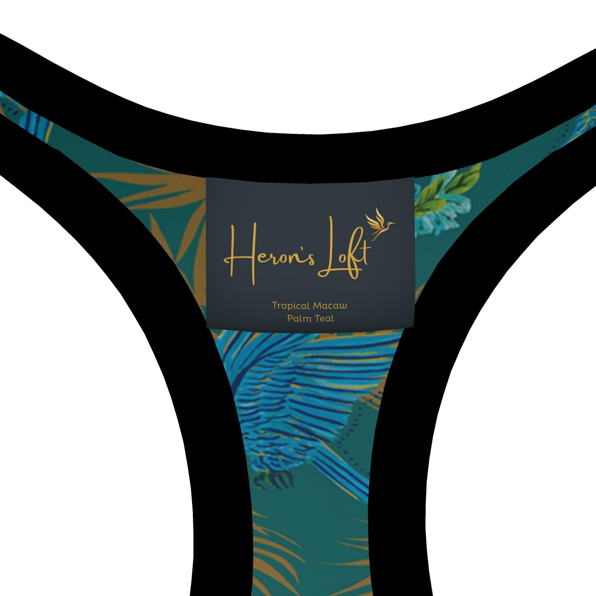 Women's Low Impact Sports Bra — Tropical Macaw Palm Teal