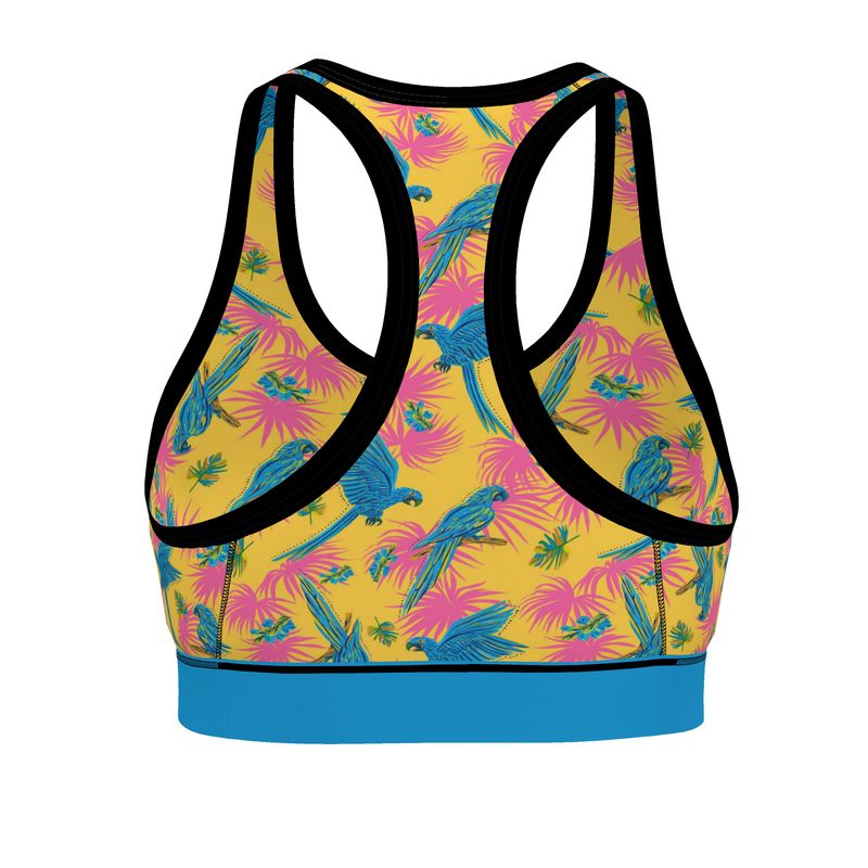 Tropical Macaw Sunny Fuchsia Women's Low Impact Sports Bra