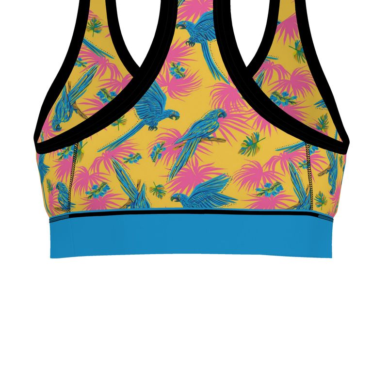 Tropical Macaw Sunny Fuchsia Women's Low Impact Sports Bra