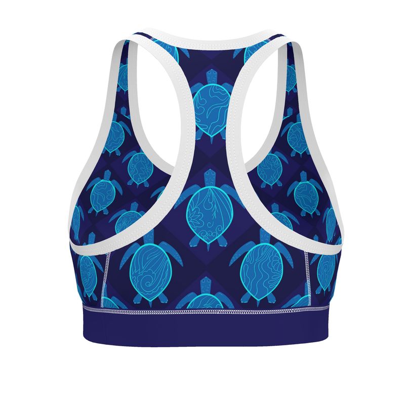 Topo Turtles Cobalt Tide Women's Low Impact Sports Bra