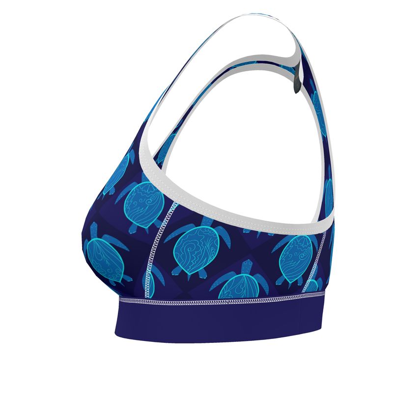 Topo Turtles Cobalt Tide Women's Low Impact Sports Bra
