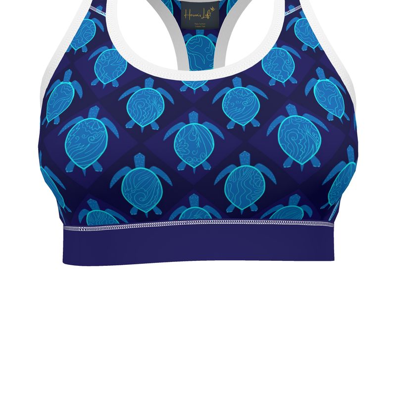 Topo Turtles Cobalt Tide Women's Low Impact Sports Bra