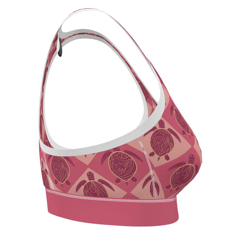 Topo Turtles Rosé Tide Women's Low Impact Sports Bra