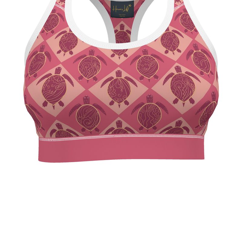 Topo Turtles Rosé Tide Women's Low Impact Sports Bra