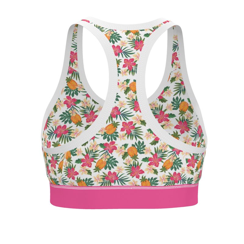 Pineapple Paradise Coral Dreams Women's Low Impact Sports Bra