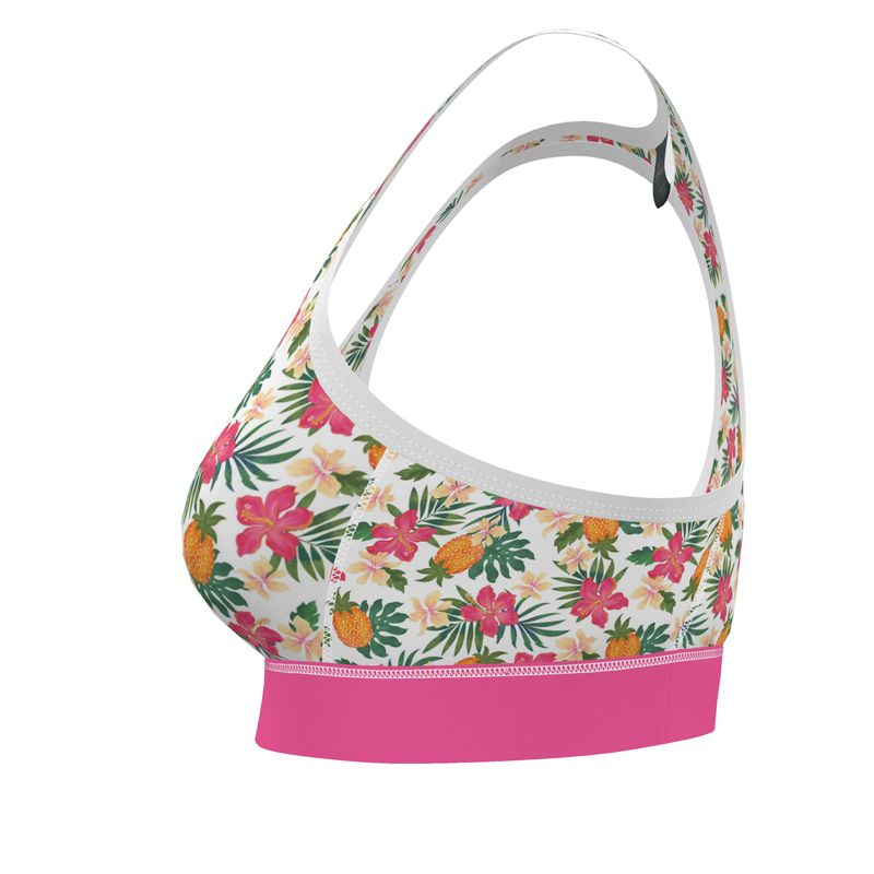 Pineapple Paradise Coral Dreams Women's Low Impact Sports Bra