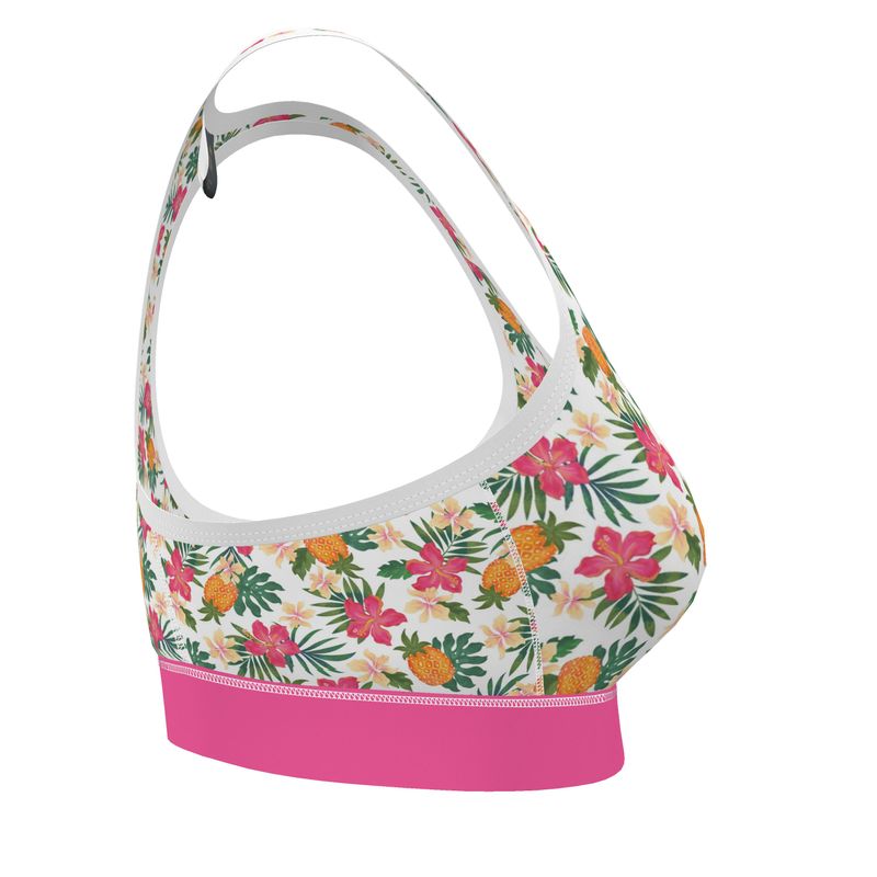 Pineapple Paradise Coral Dreams Women's Low Impact Sports Bra