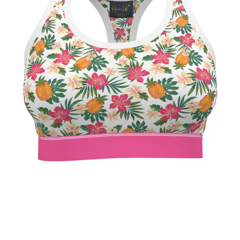 Pineapple Paradise Coral Dreams Women's Low Impact Sports Bra