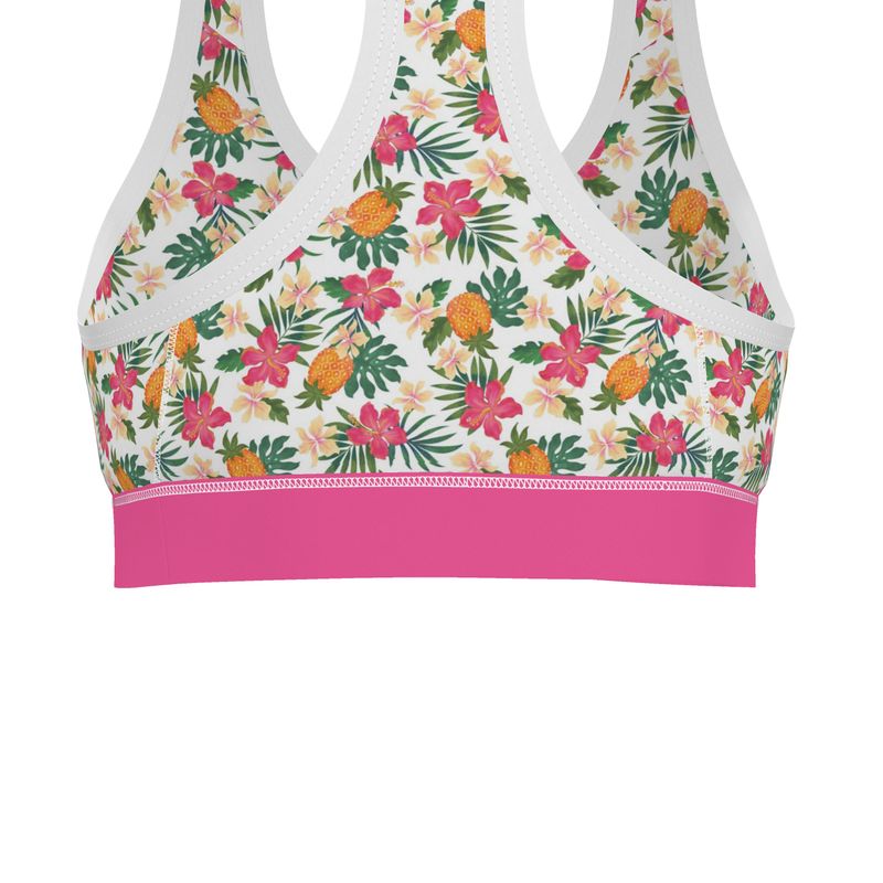 Pineapple Paradise Coral Dreams Women's Low Impact Sports Bra