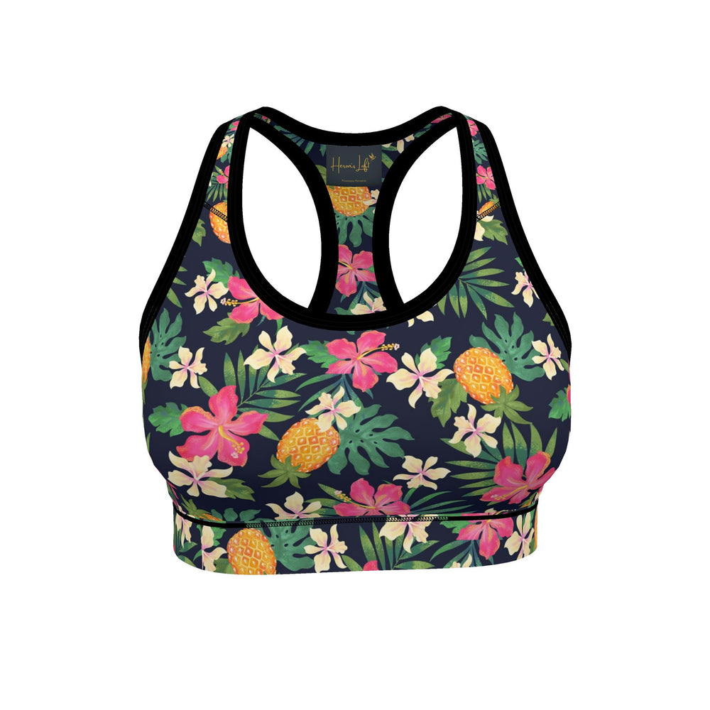 Women's Low Impact Sports Bra — Pineapple Paradise