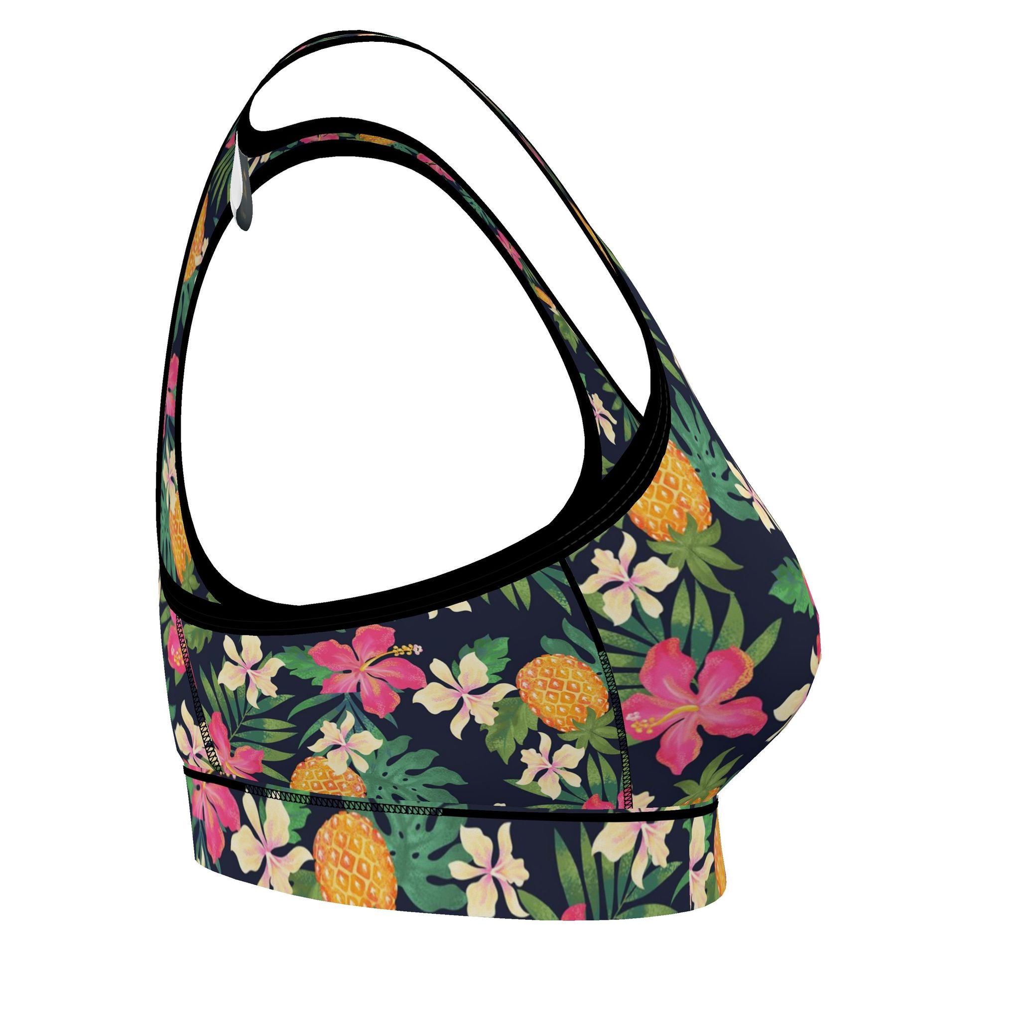 Women's Low Impact Sports Bra — Pineapple Paradise