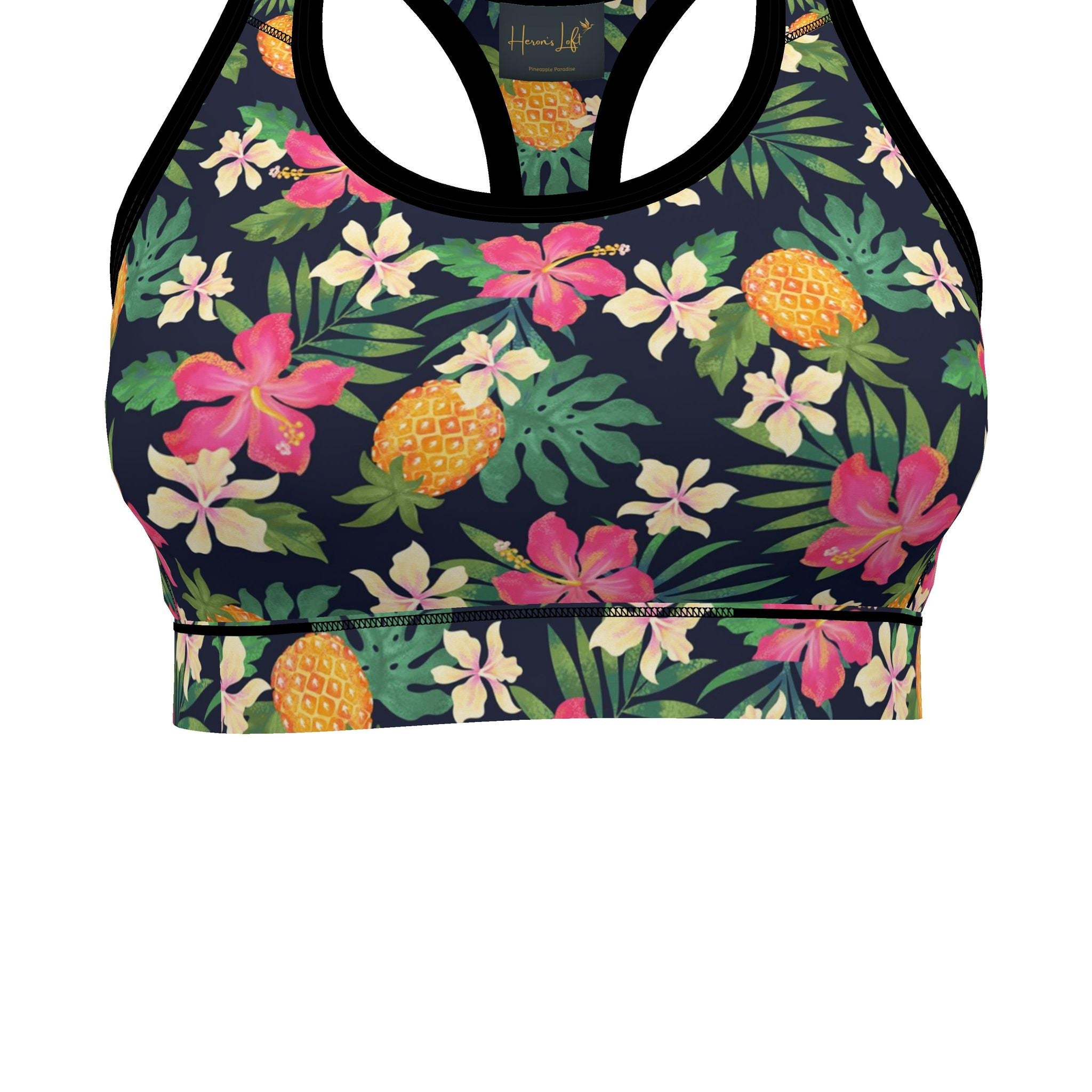 Women's Low Impact Sports Bra — Pineapple Paradise