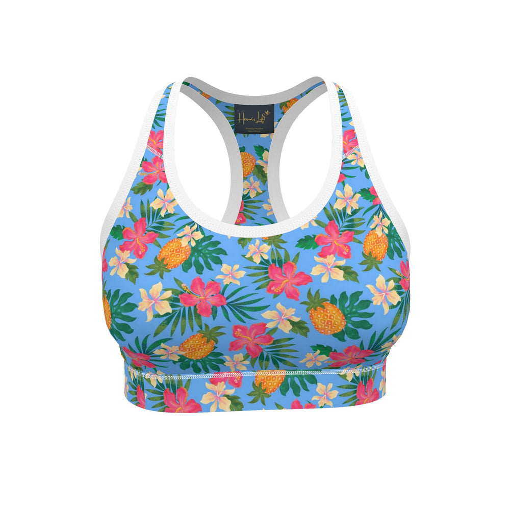 Women's Low Impact Sports Bra — Pineapple Paradise Island Breeze