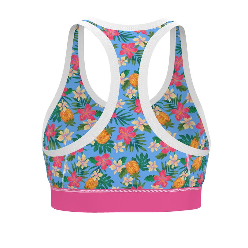 Pineapple Paradise Island Breeze Women's Low Impact Sports Bra