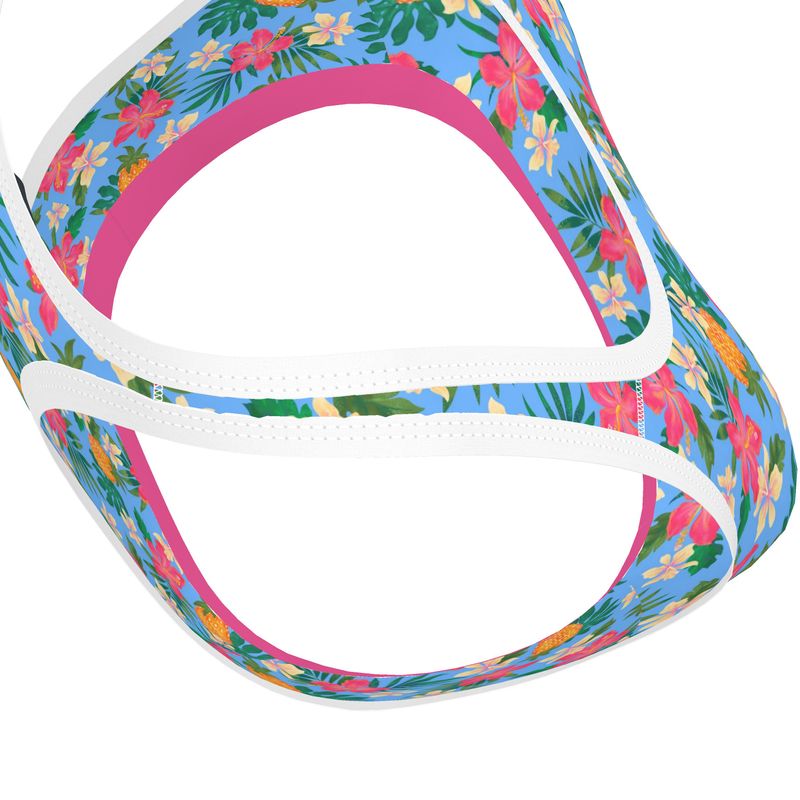 Pineapple Paradise Island Breeze Women's Low Impact Sports Bra
