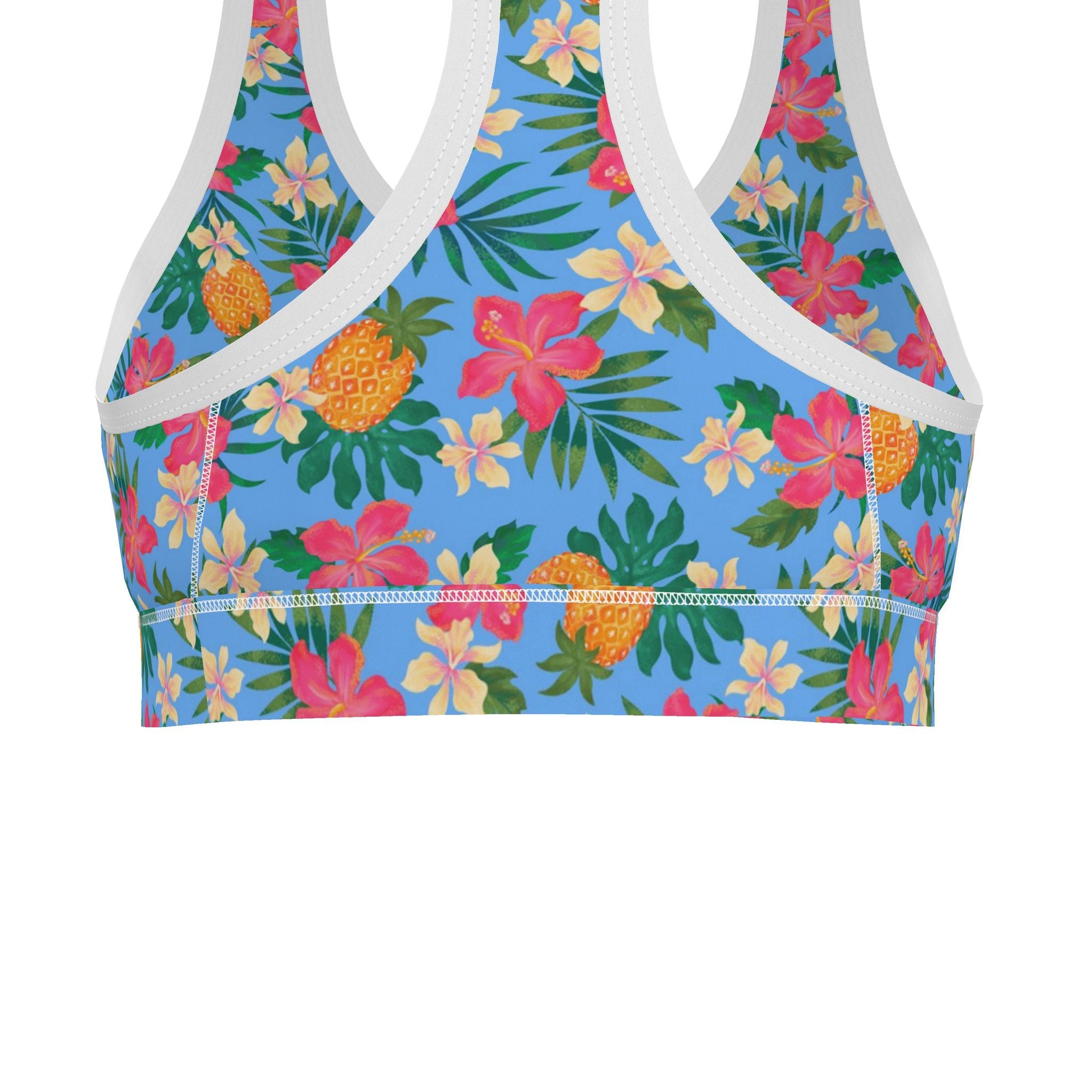 Women's Low Impact Sports Bra — Pineapple Paradise Island Breeze