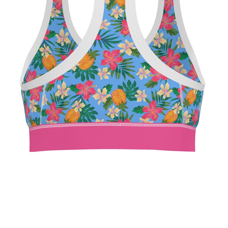 Pineapple Paradise Island Breeze Women's Low Impact Sports Bra