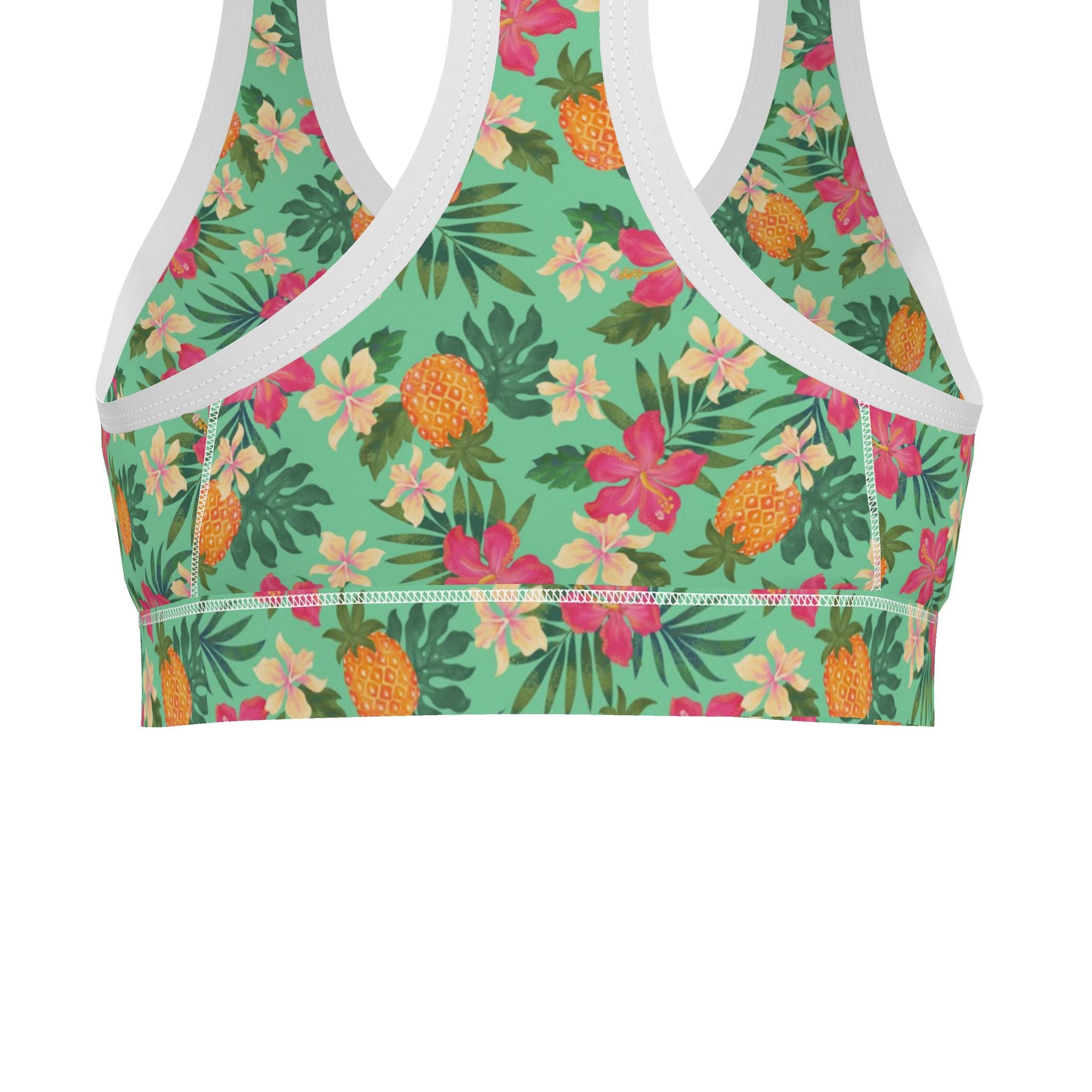 Women's Low Impact Sports Bra — Pineapple Paradise Aloe Mist