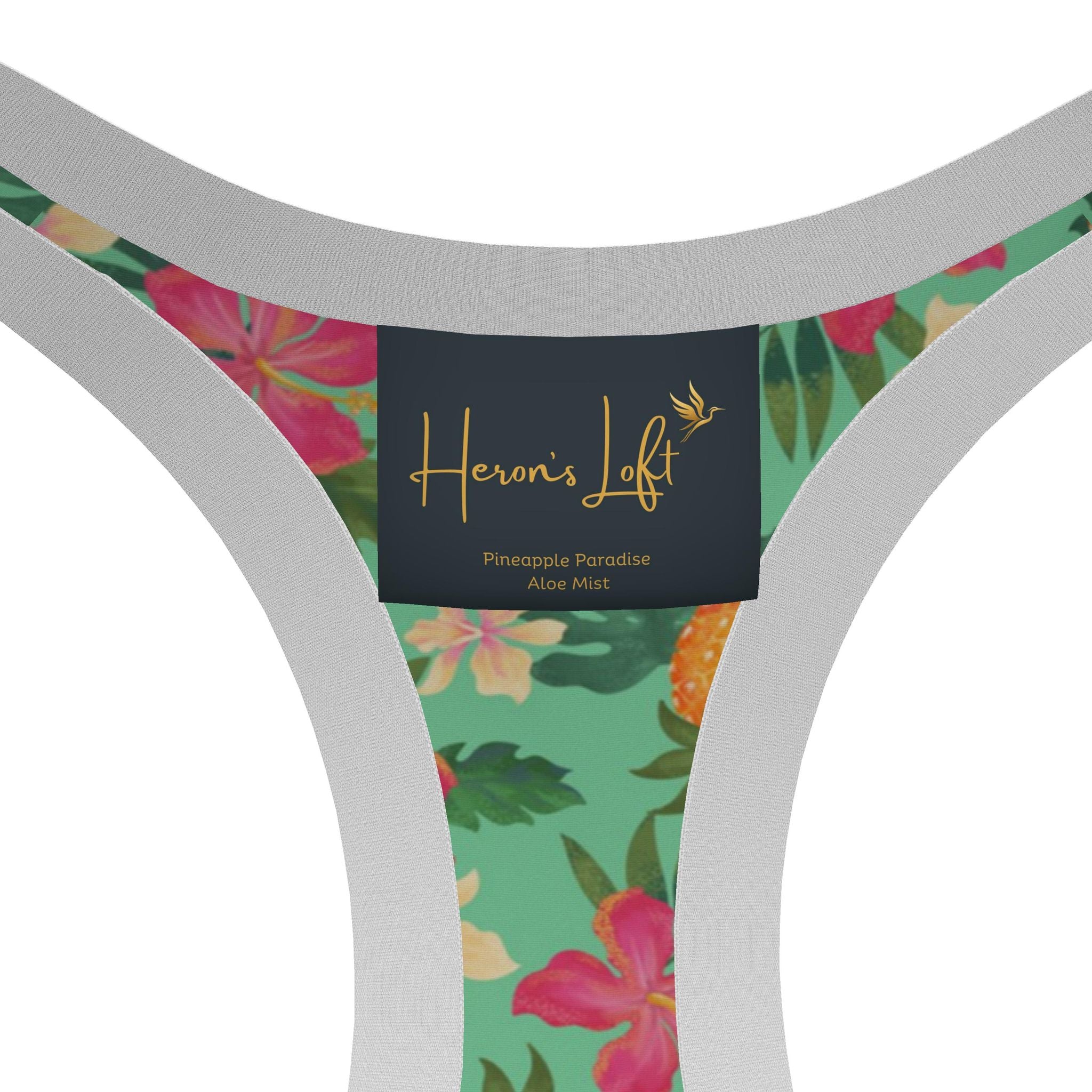 Women's Low Impact Sports Bra — Pineapple Paradise Aloe Mist