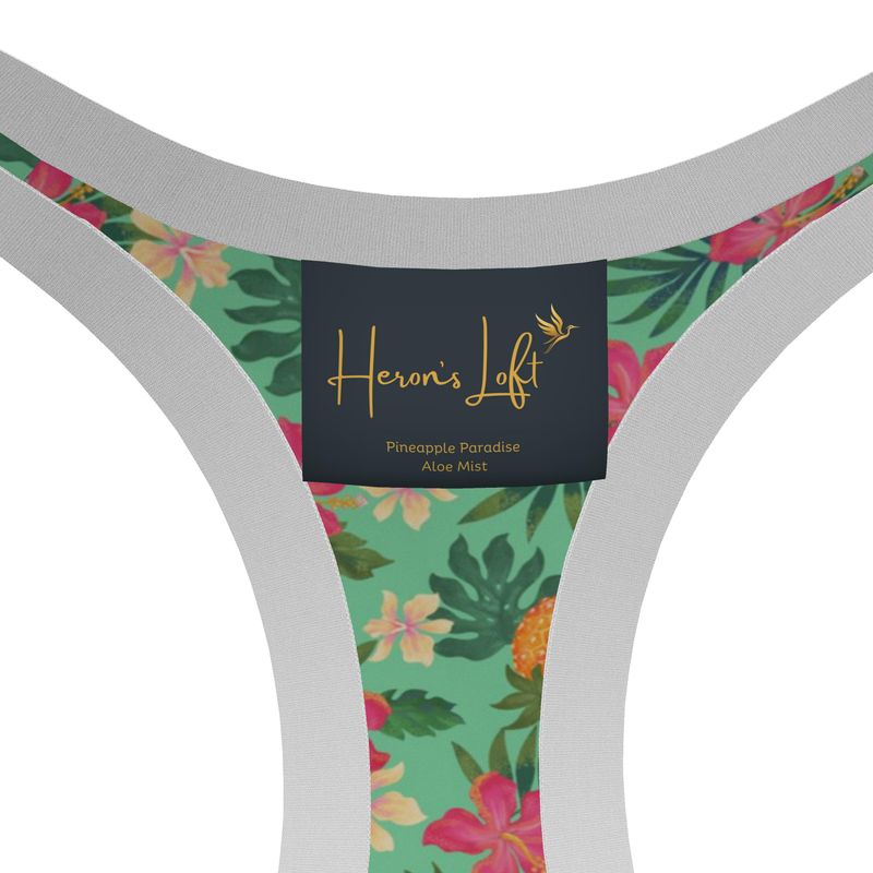 Pineapple Paradise Aloe Mist Women's Low Impact Sports Bra