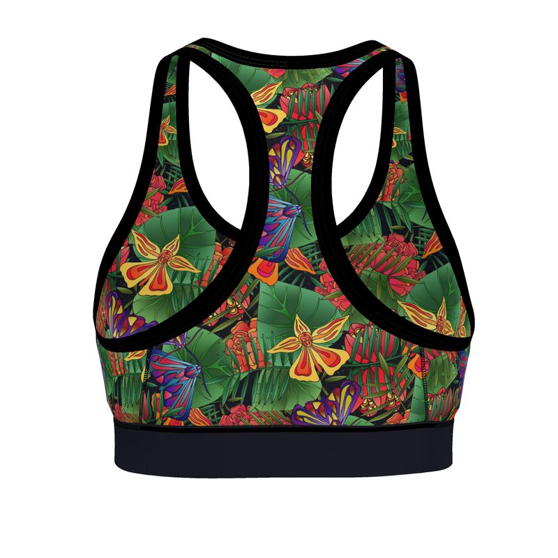 Jungle Flower Women's Low Impact Sports Bra