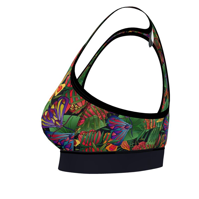 Jungle Flower Women's Low Impact Sports Bra