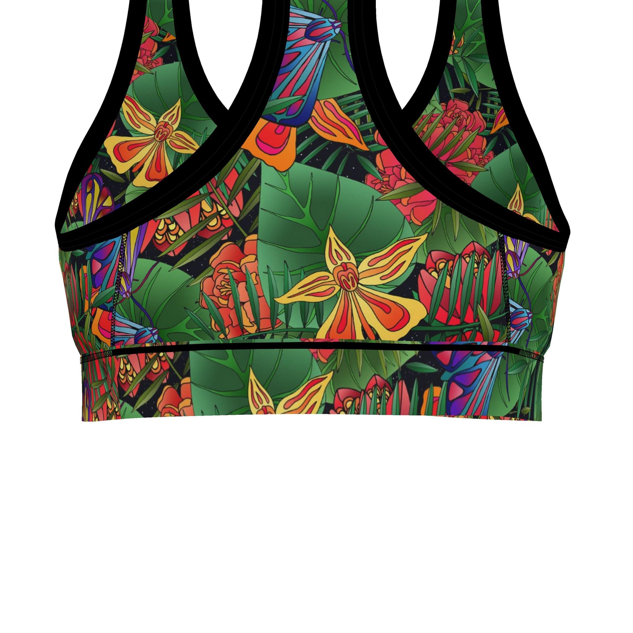 Women's Low Impact Sports Bra — Jungle Flower