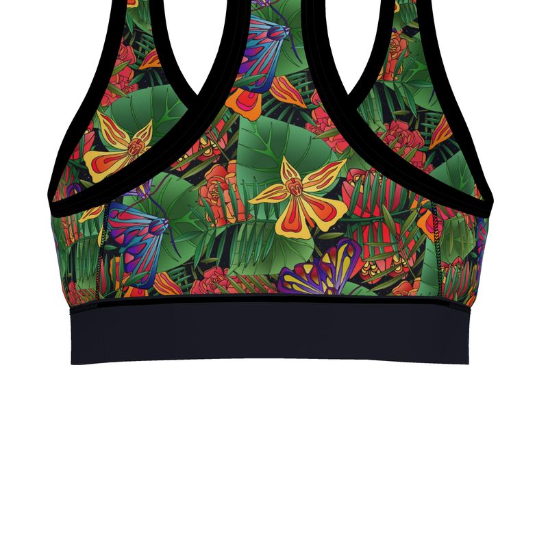 Jungle Flower Women's Low Impact Sports Bra