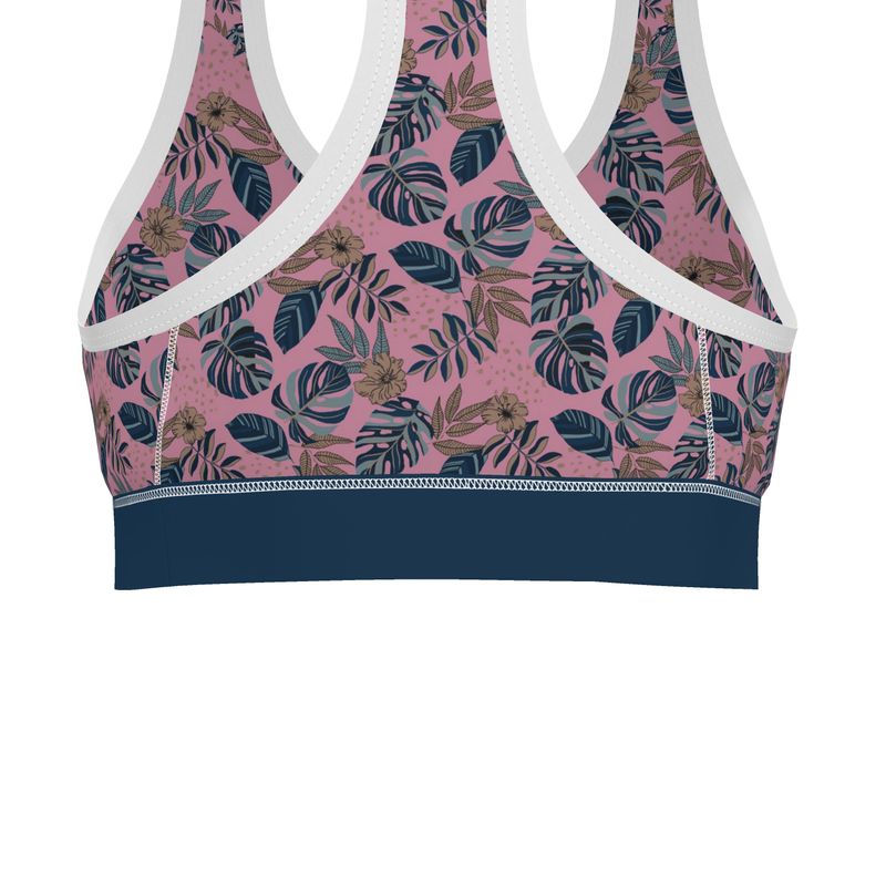 Midnight Monstera Women's Low Impact Sports Bra