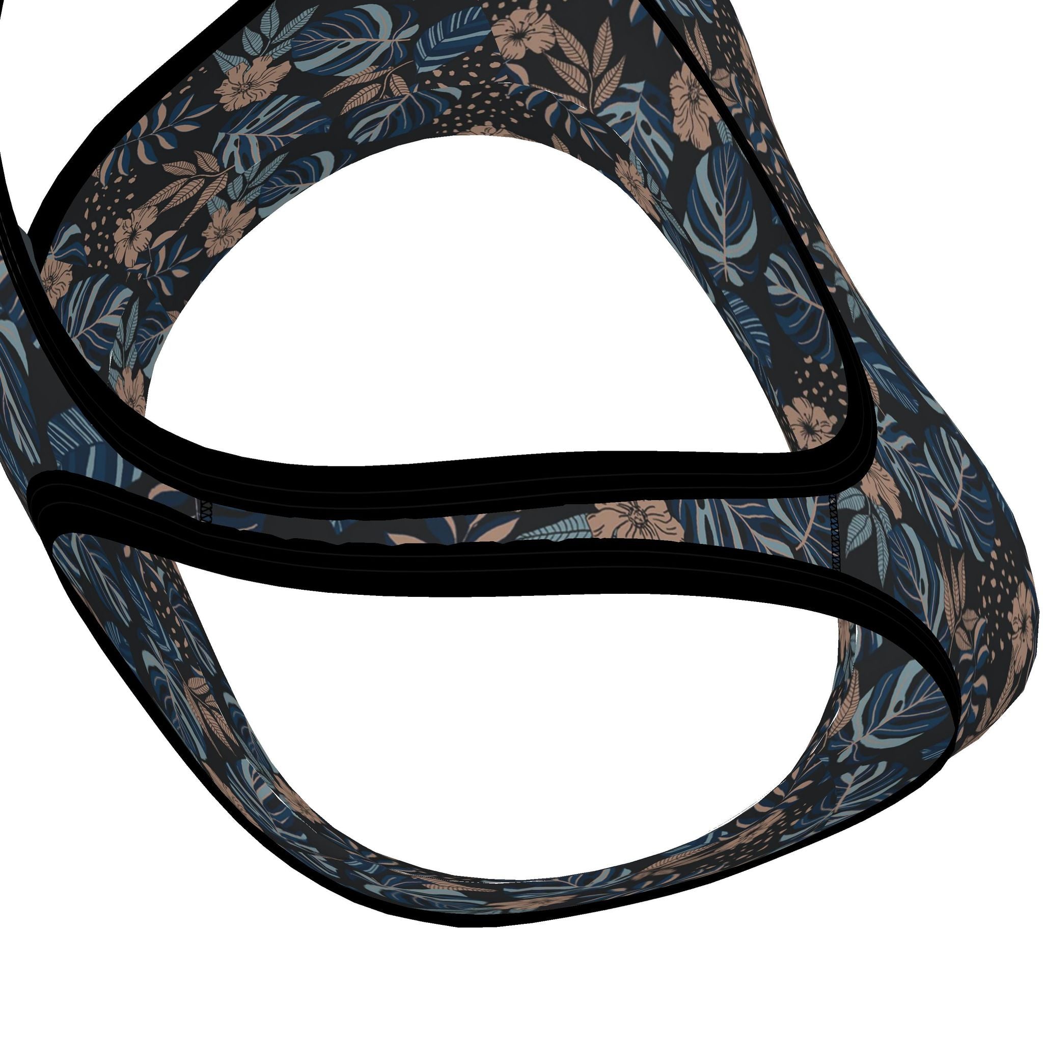 Women's Low Impact Sports Bra — Midnight Monstera