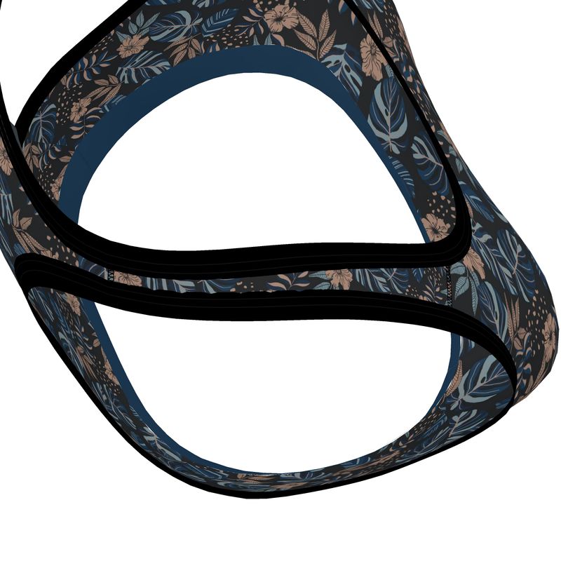 Midnight Monstera Women's Low Impact Sports Bra
