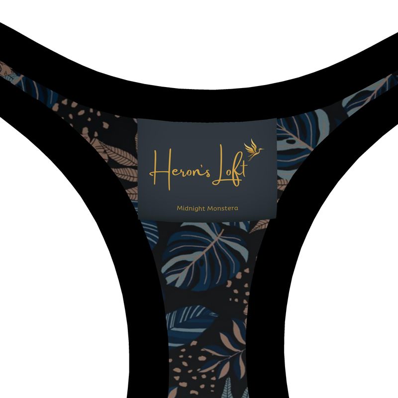 Midnight Monstera Women's Low Impact Sports Bra