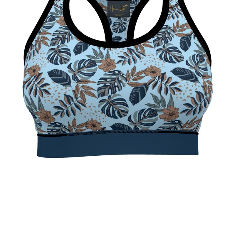 Midnight Monstera Women's Low Impact Sports Bra