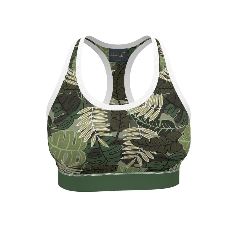 Camo Leaves Women's Low Impact Sports Bra