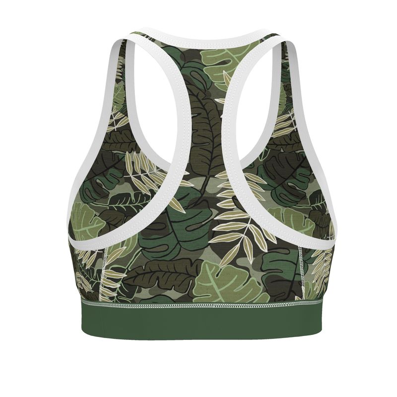 Camo Leaves Women's Low Impact Sports Bra