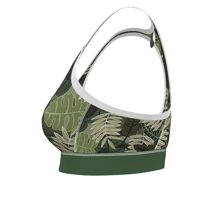 Camo Leaves Women's Low Impact Sports Bra