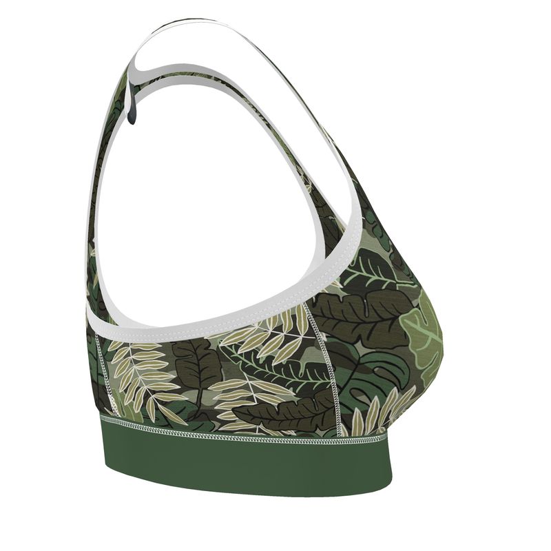 Camo Leaves Women's Low Impact Sports Bra