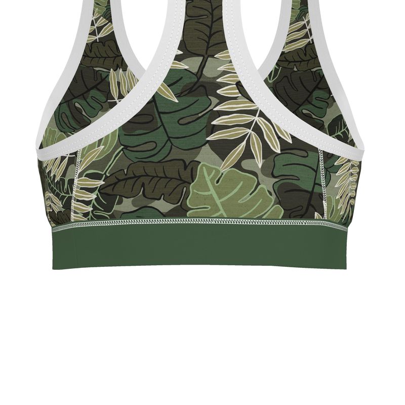 Camo Leaves Women's Low Impact Sports Bra