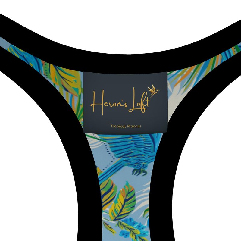 Tropical Macaw Women's Low Impact Sports Bra (Black)
