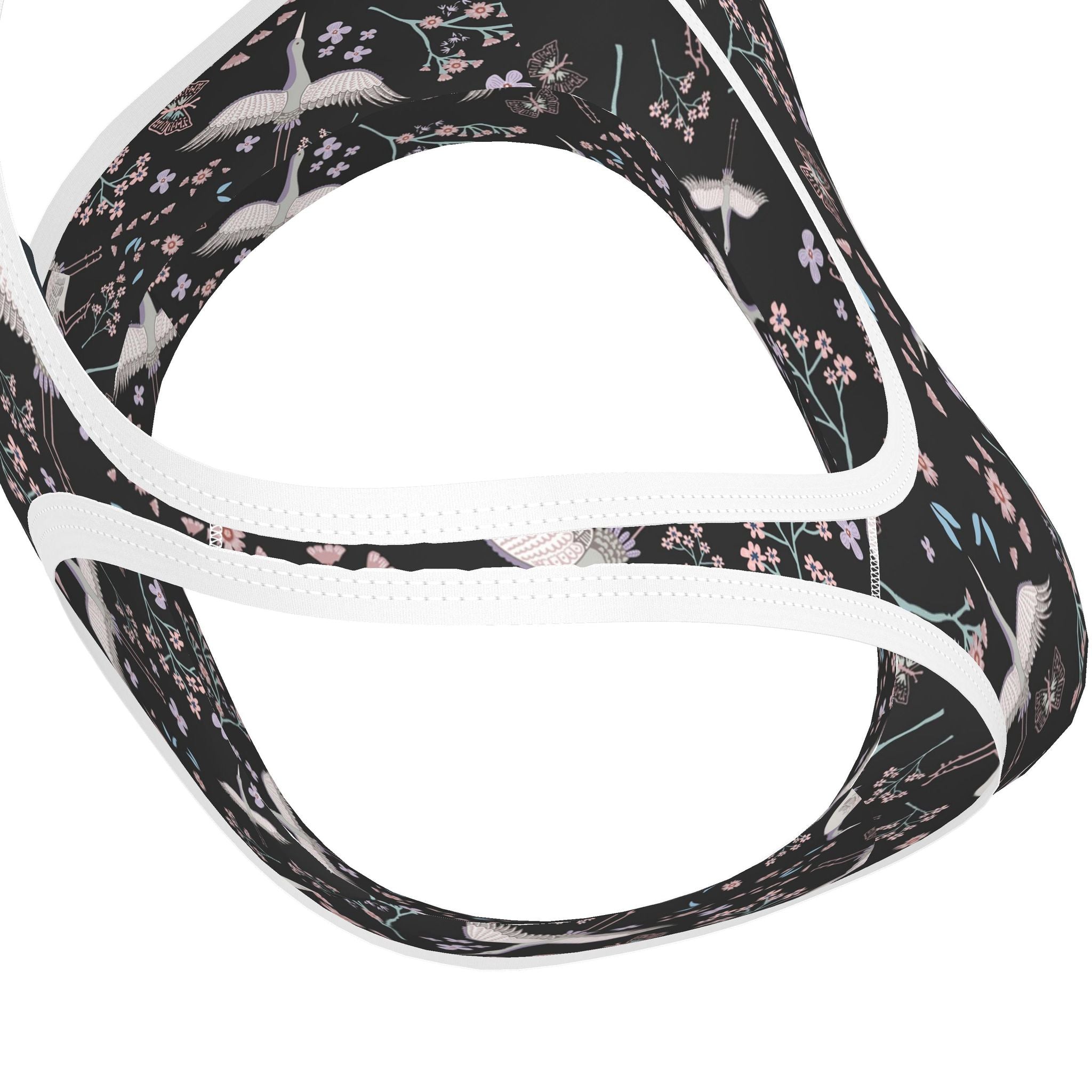 Women's Low Impact Sports Bra — White Crane Onyx