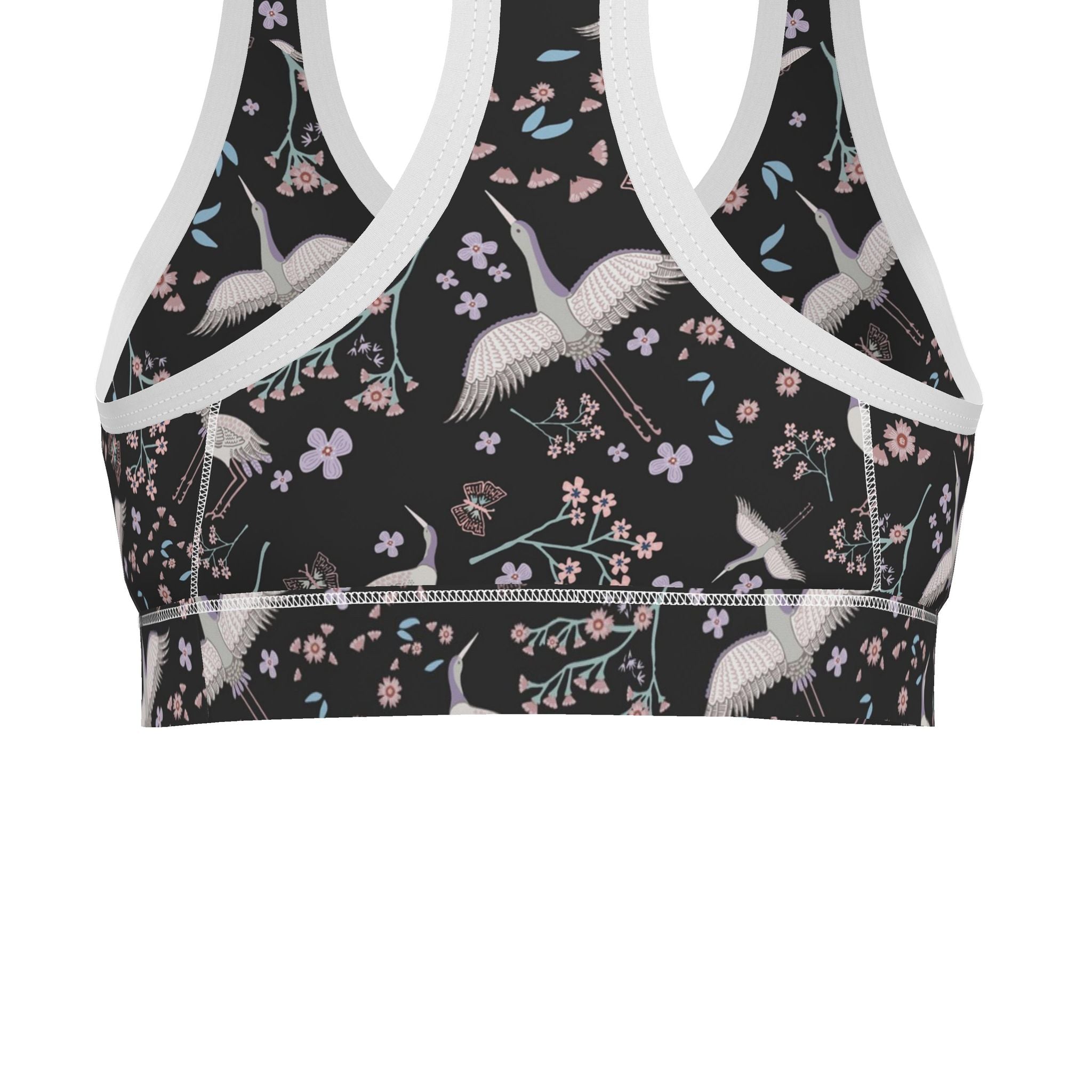 Women's Low Impact Sports Bra — White Crane Onyx