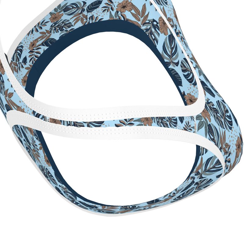 Midnight Monstera Women's Low Impact Sports Bra (White)