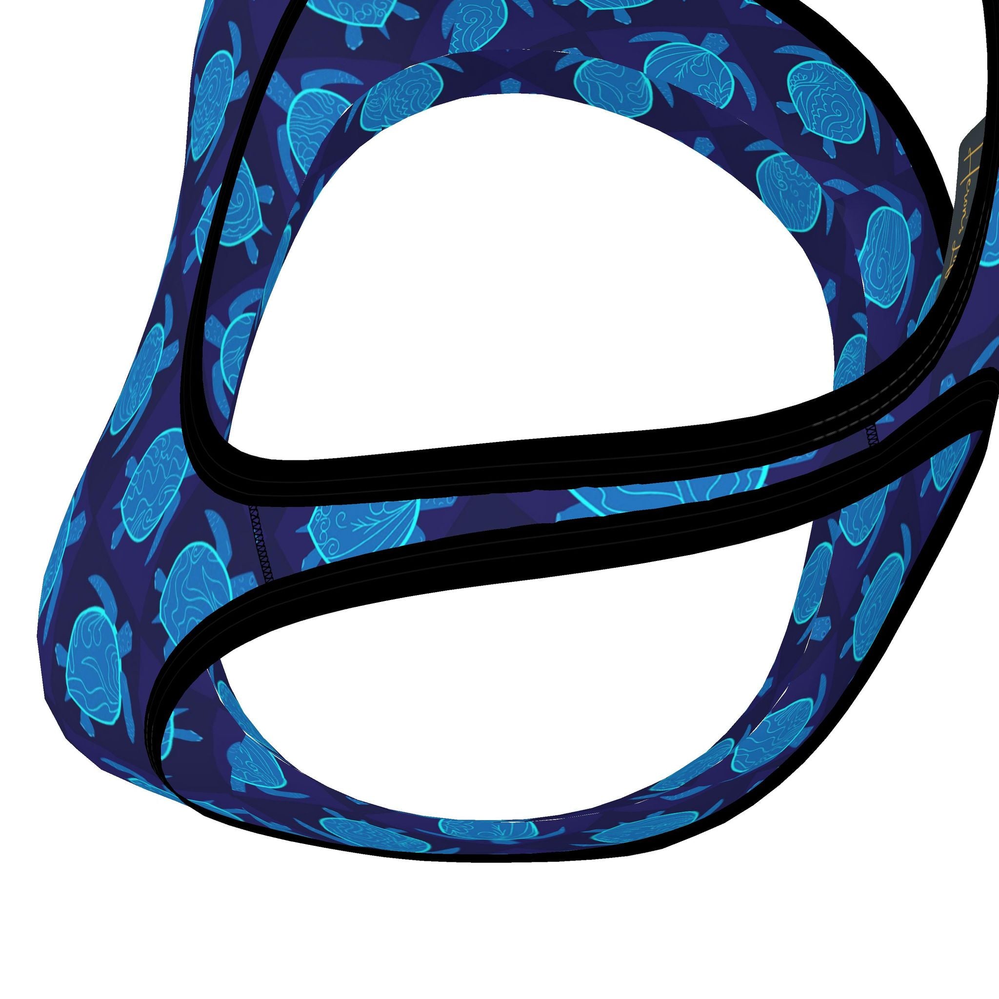 Women's Low Impact Sports Bra — Topo Turtles Cobalt Tide