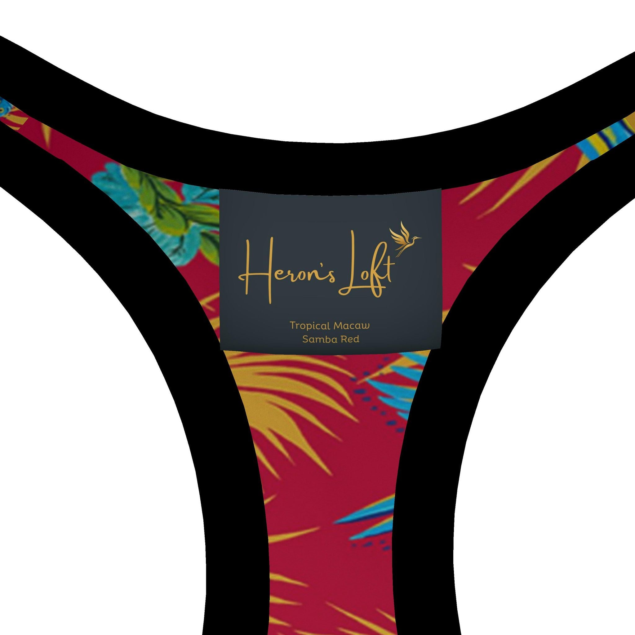 Women's Low Impact Sports Bra — Tropical Macaw Samba Red