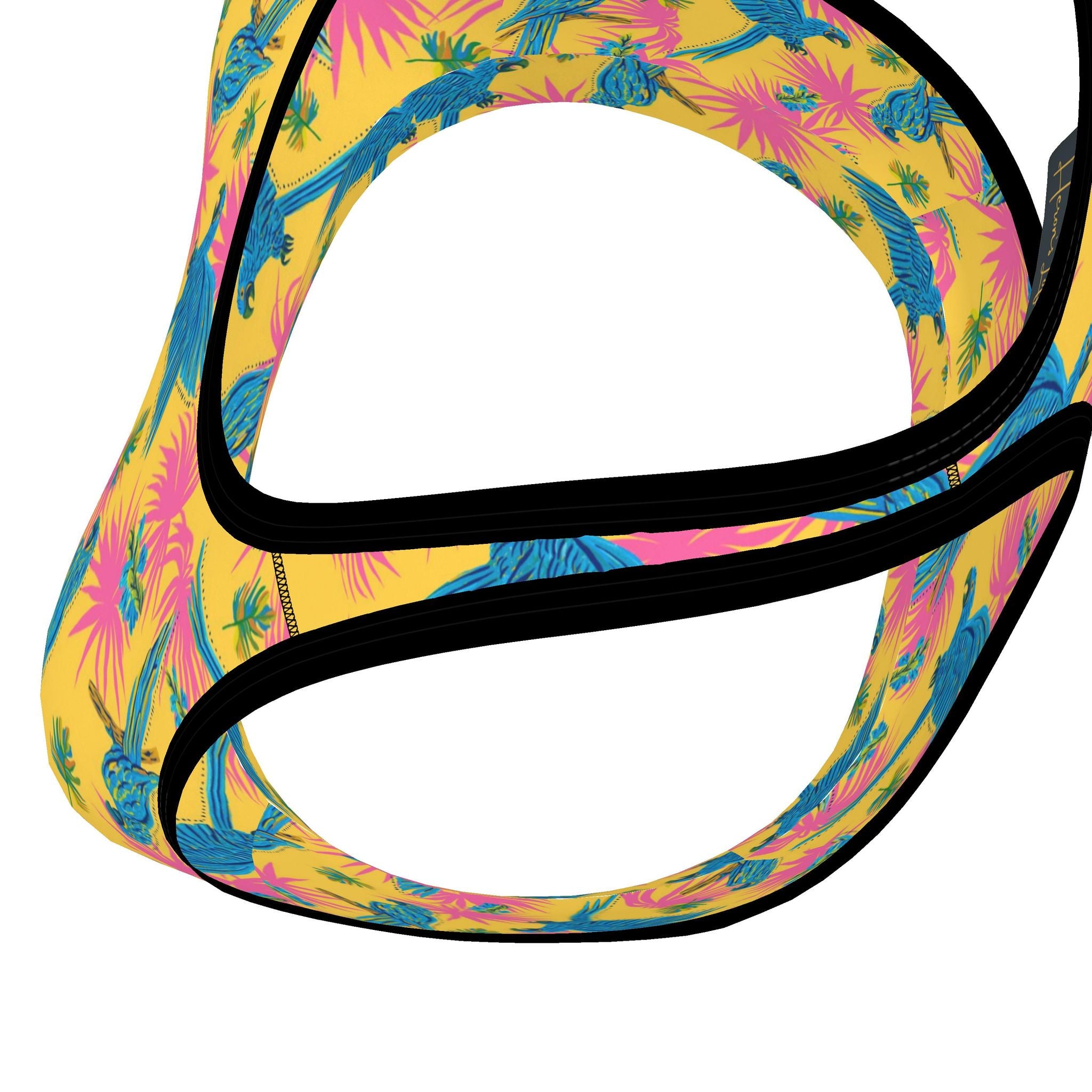 Women's Low Impact Sports Bra — Tropical Macaw Sunny Fuchsia