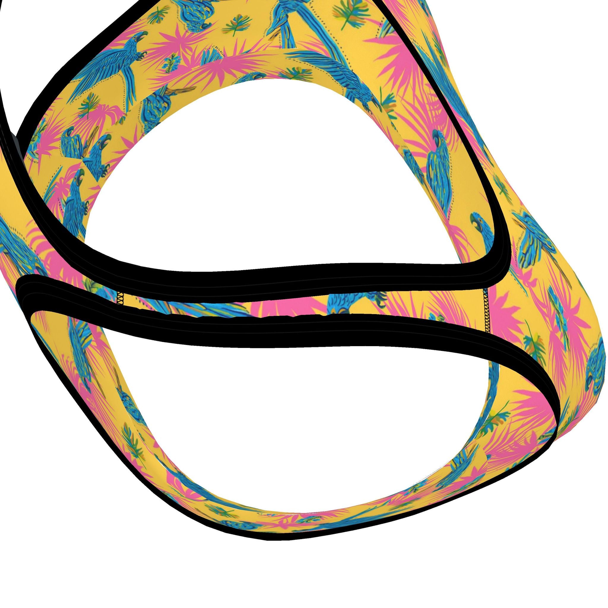 Women's Low Impact Sports Bra — Tropical Macaw Sunny Fuchsia