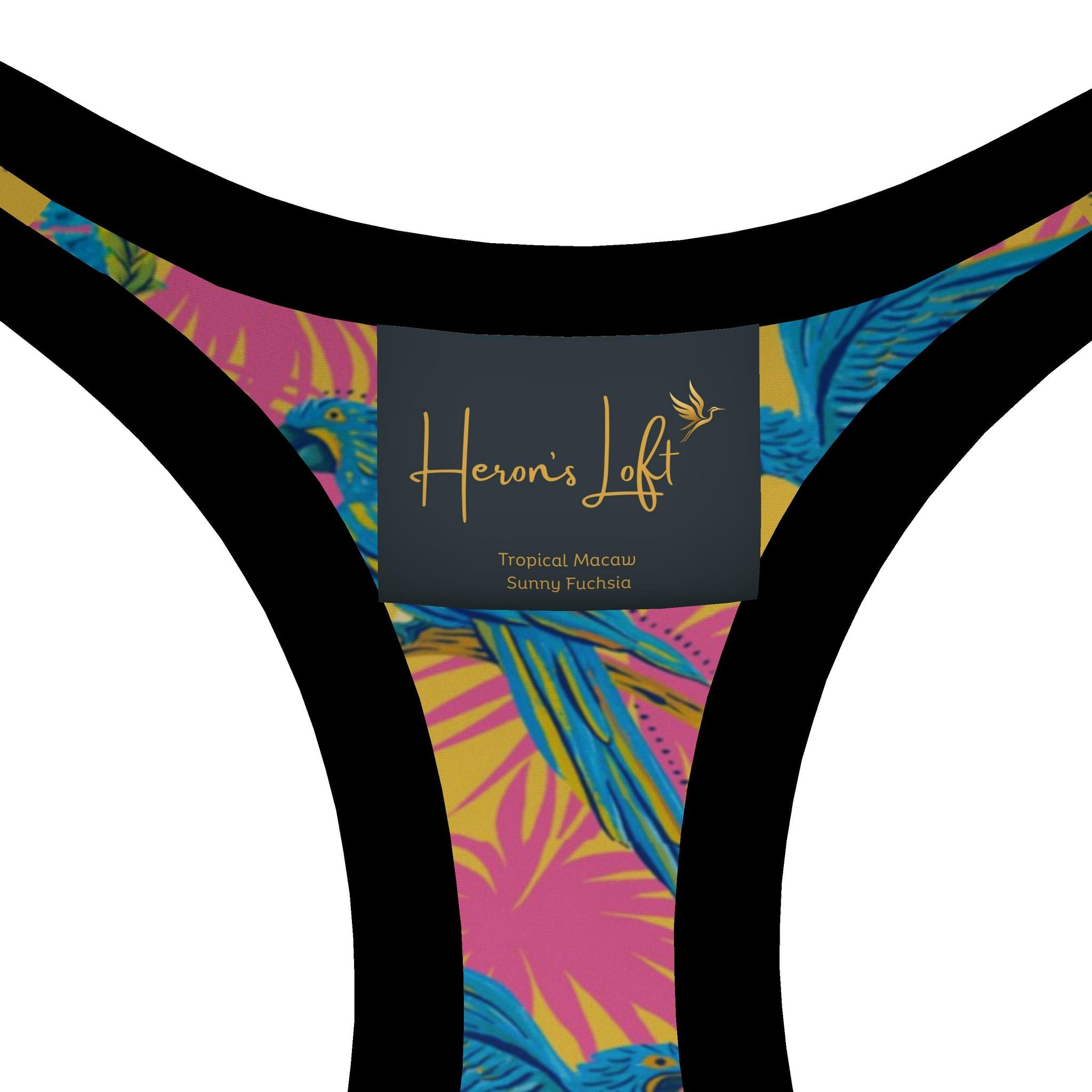 Women's Low Impact Sports Bra — Tropical Macaw Sunny Fuchsia