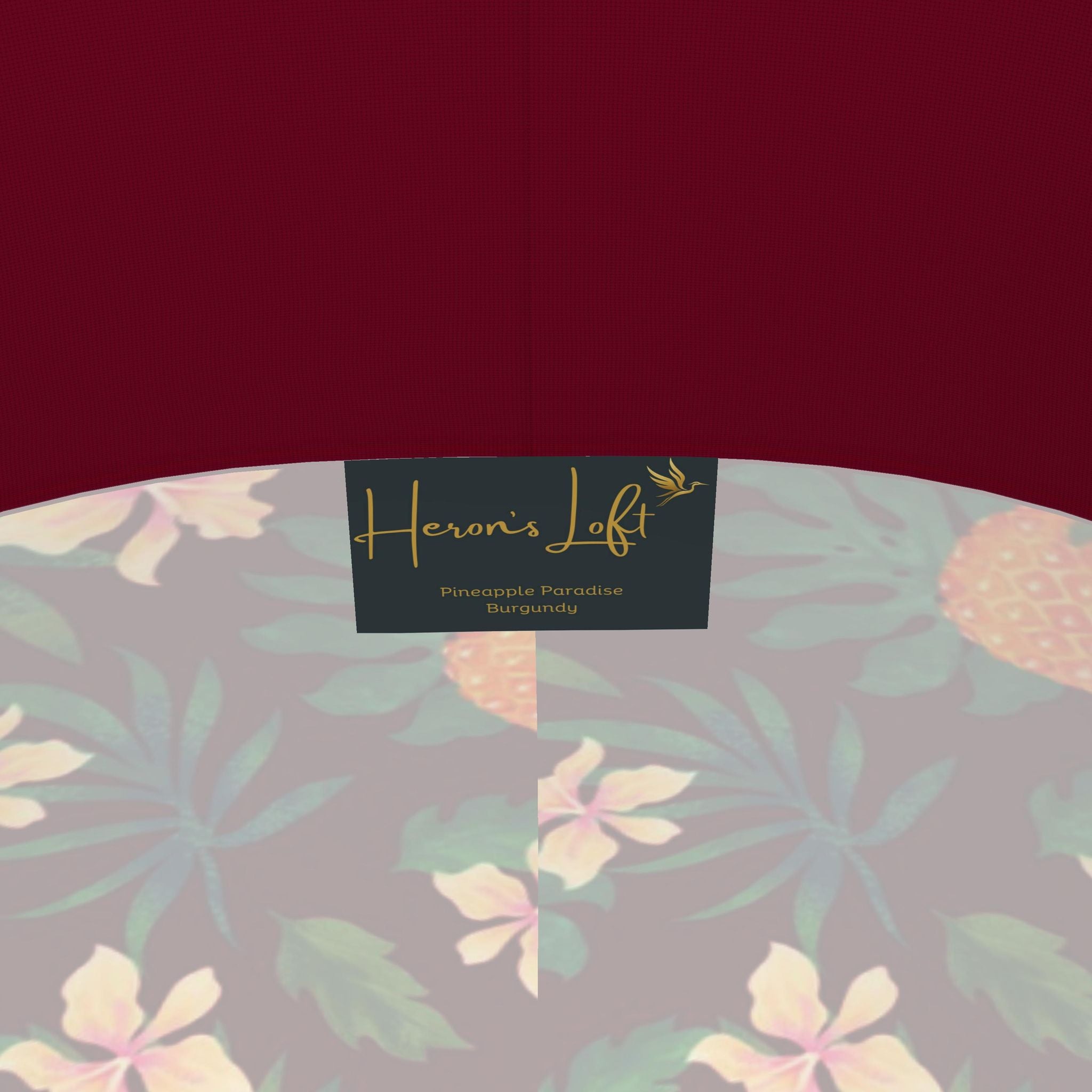 Women’s High-Waist Capri Performance Leggings — Pineapple Paradise — Burgundy