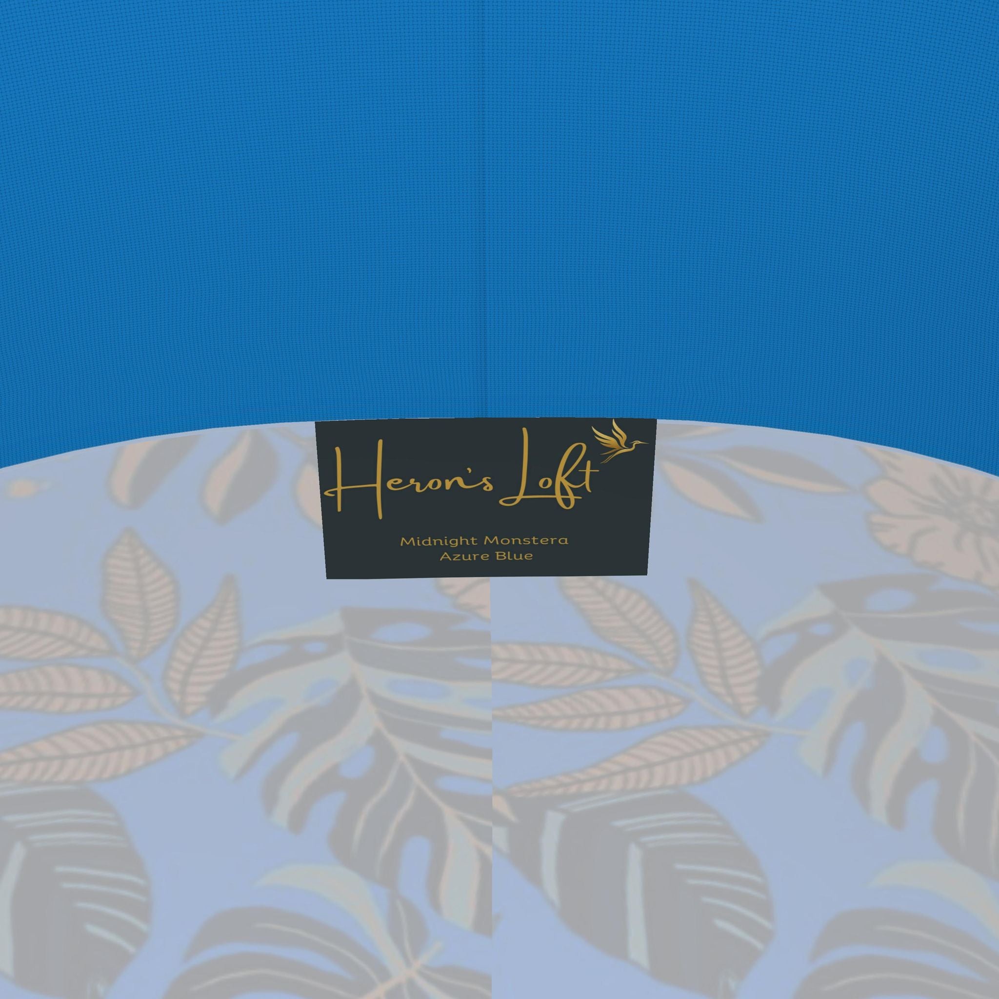 Women’s High-Waist Performance Leggings — Capri — Midnight Monstera — Azure Blue